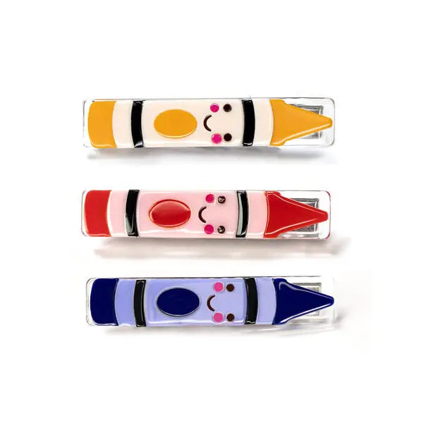 Happy Crayons Hair Clips (Primary)