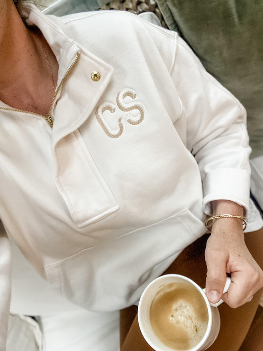 Cream Quarter Zip